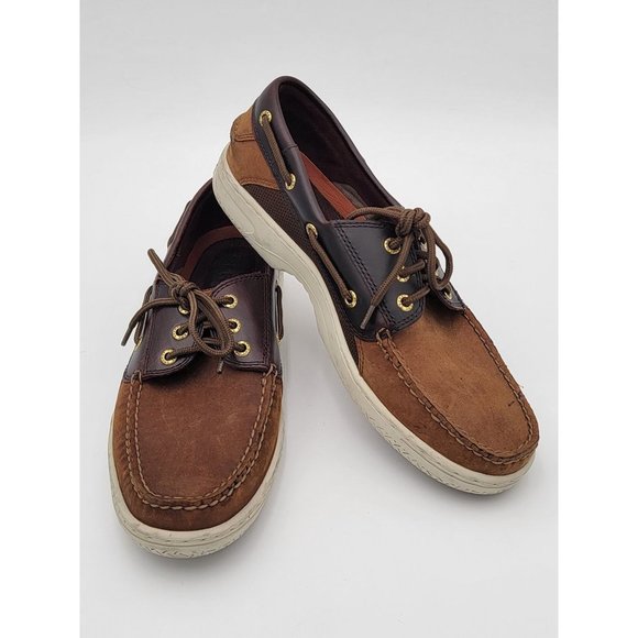 Sperry Other - Sperry Mens Billfish 3-Eye Leather Boat Shoes Size 10 Brown Buck